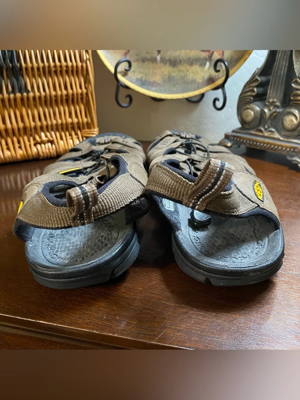 Keen Newport Adjustable Outdoor Drawstring Sandal Men's 10 Brown Leather Hiking